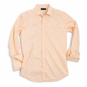 Ralph Lauren Mens 17 Dress Shirt Yellow White  Gingham Check Cotton Italy